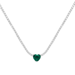 COLLANA  Tennis Lover Smeraldo