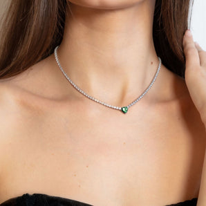 COLLANA  Tennis Lover Smeraldo