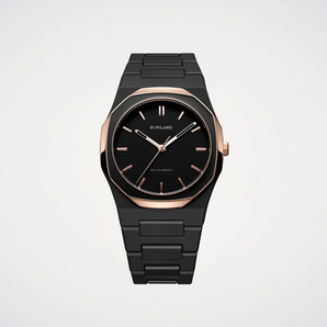 D1-Milano orologio Black Mesh Polycarbon D1-PCBJ35