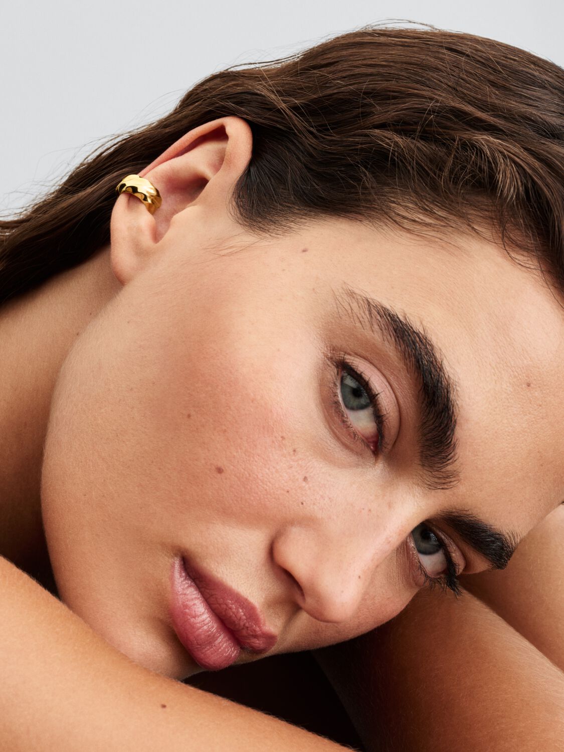 Orecchini Ear Cuff Dune Placcatura in Oro 14k