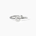 Anello regolabile con lettera C in zirconiA, B, COOL