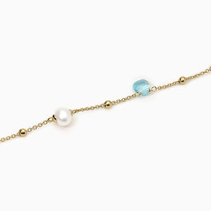 Mabina bracciale con glass multicolor e perle