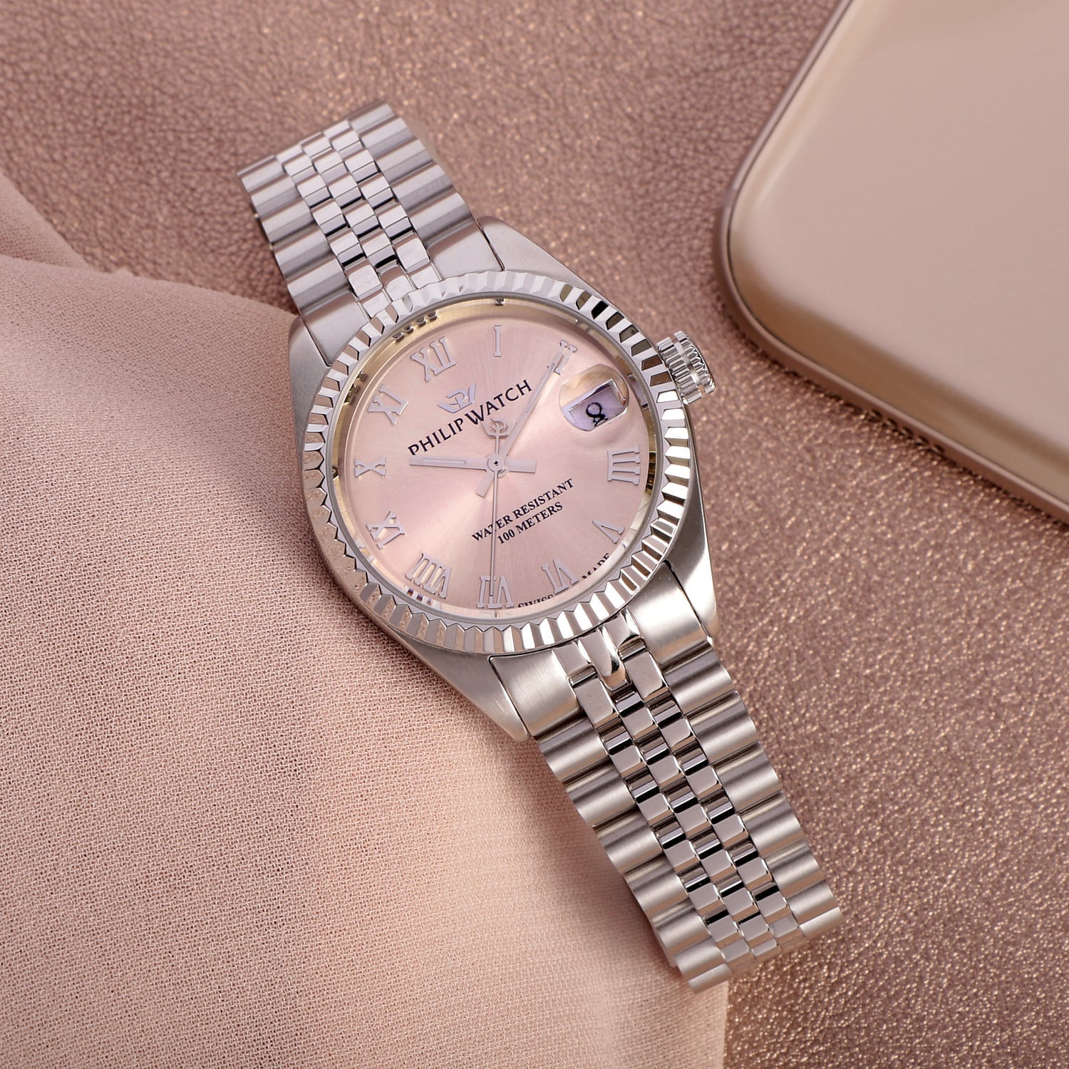 Caribe 31mm 3H Pink Dial