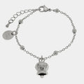 Bracciale in Acciaio con campanella pendente con scritta Capri