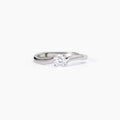 Anello solitaire in argento con zircone