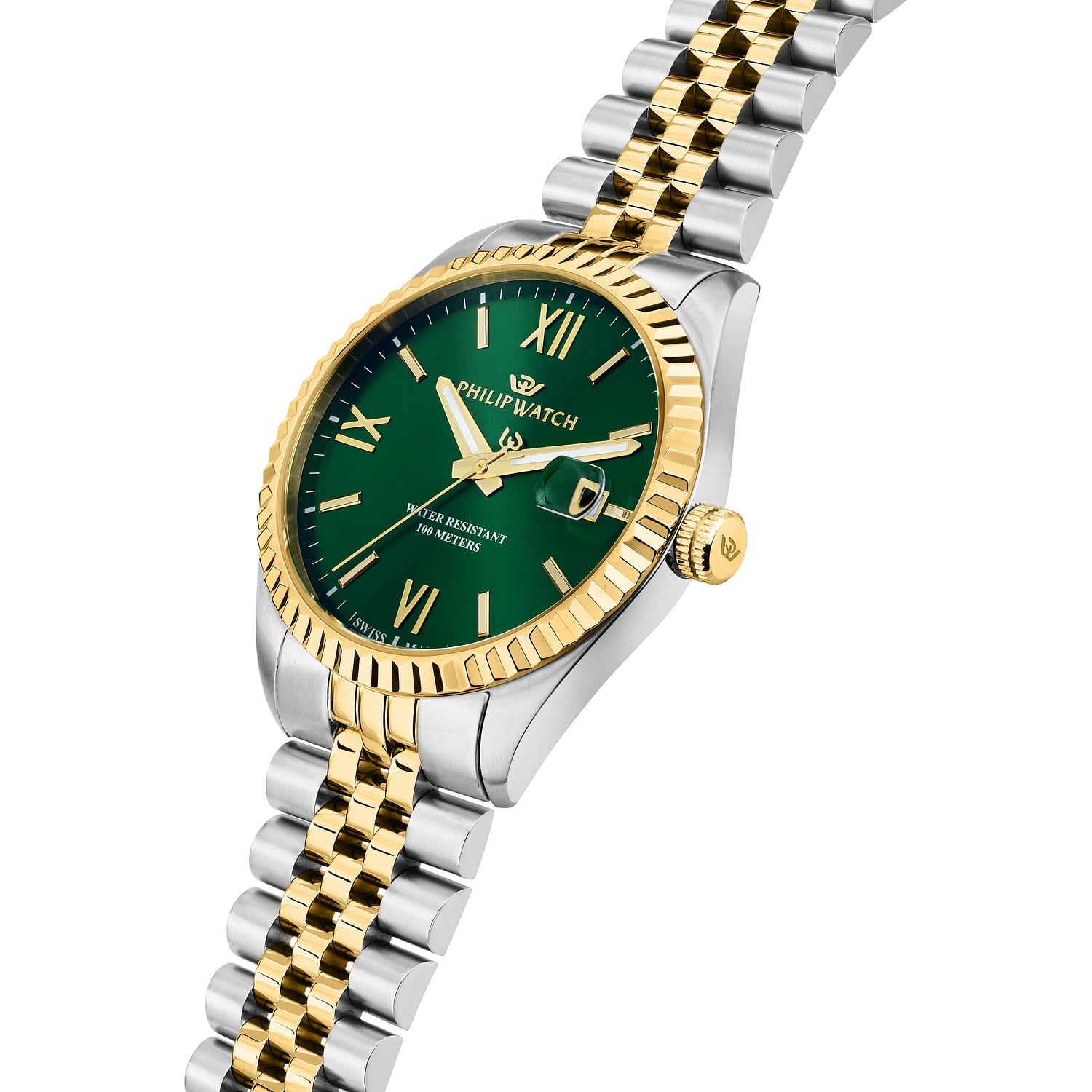 Ribe 41mm 3H Green Dial SS+Y