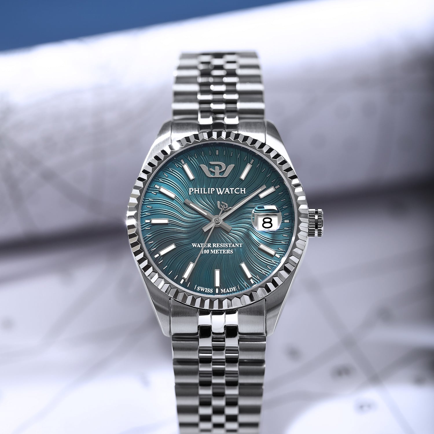 Caribe 35mm 3H Green Dial SS BR