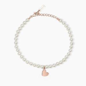 Bracciale con perle conchiglia e cuore