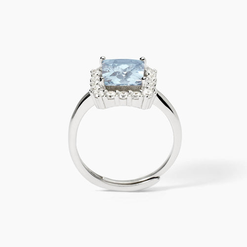 Anello in argento con pietra Princess