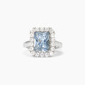 Anello in argento con pietra Princess