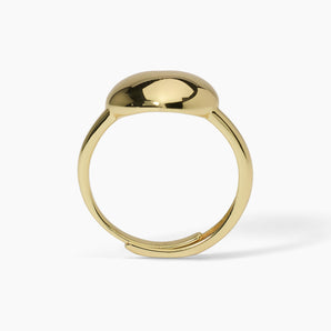 Anello chevalier con cuore in argento dorato DON'T SAY LOVE