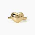 anello in argento placcato oro con Cuore