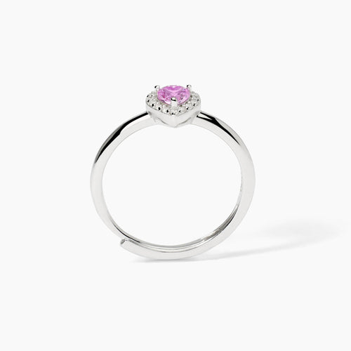 Anello in argento con zirconi e tormalina sintetica