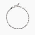 Bracciale in argento con catena corda