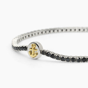 Bracciale in argento con ancora