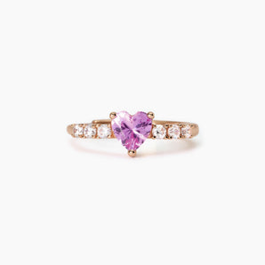 Anello donna con tormalina sintetica e zirconi