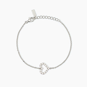 Bracciale donna in argento con cuore