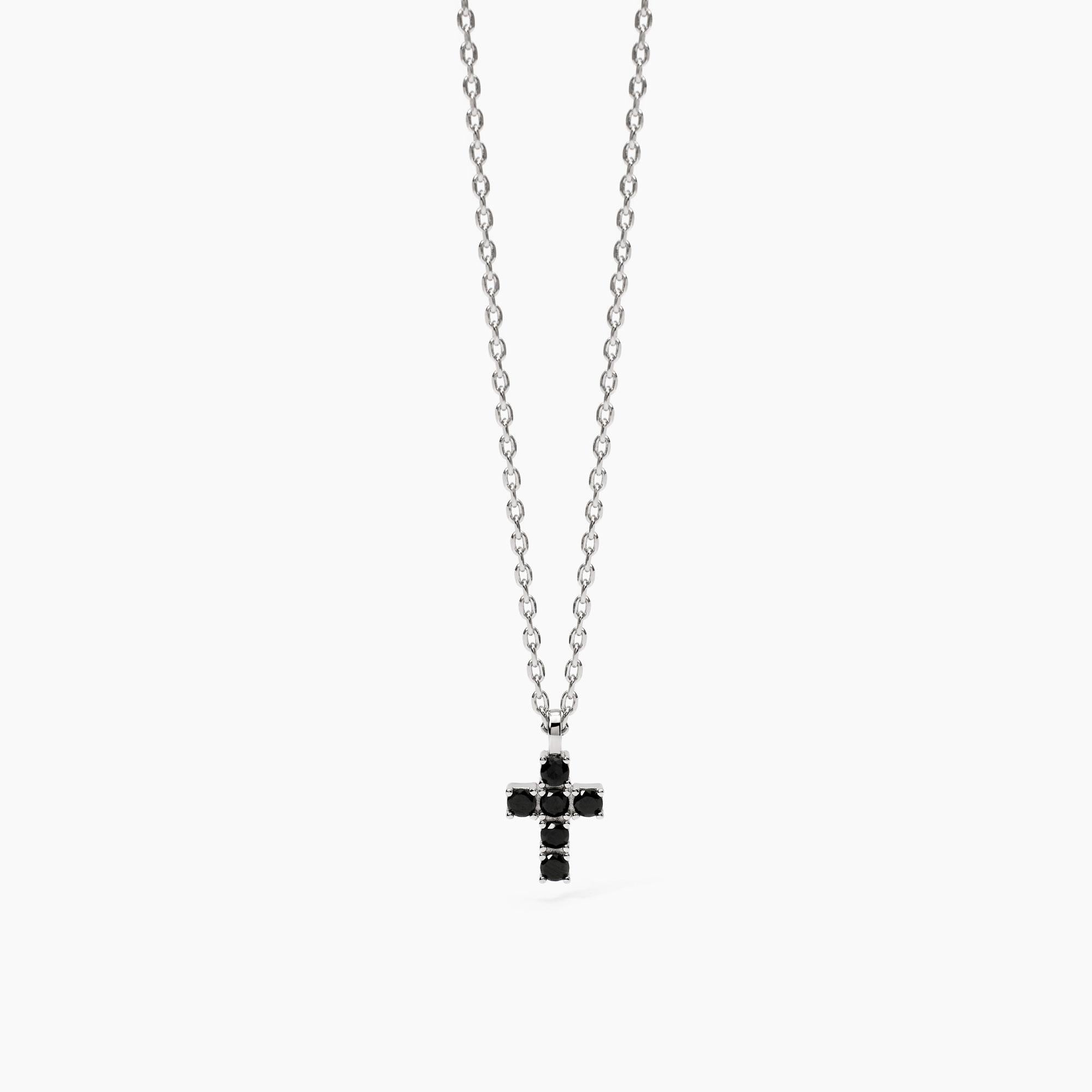 Collana uomo in argento con croce