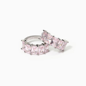 Orecchini in argento con zirconi rosa Valentina