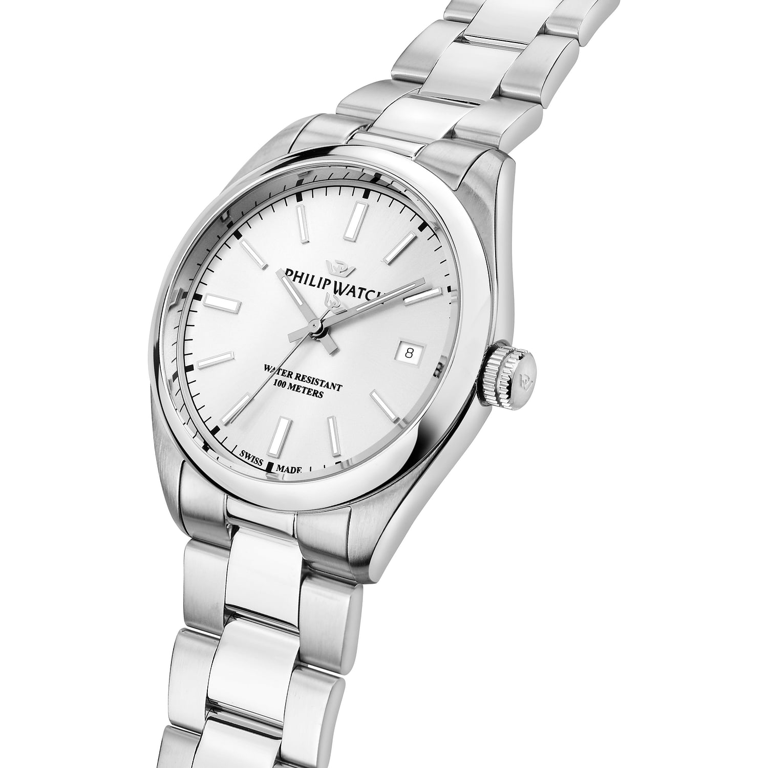 Caribe 39mm 3H White Dial SS BR