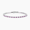 Bracciale tennis con rubini sintetici