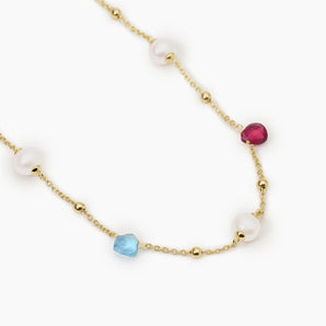 Girocollo con glass multicolor
