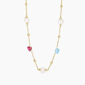 Girocollo con glass multicolor