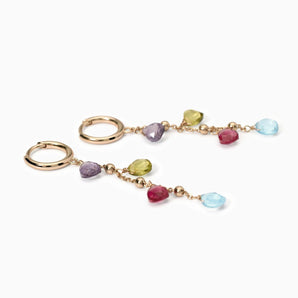 Orecchini pendenti con glass multicolor