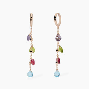 Orecchini pendenti con glass multicolor