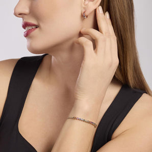 Orecchini con cuori multicolor