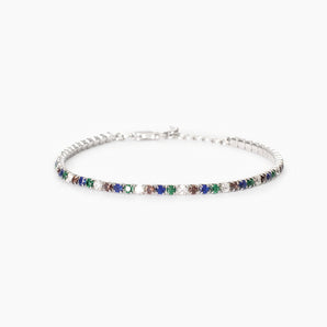 Bracciale tennis uomo multicolor