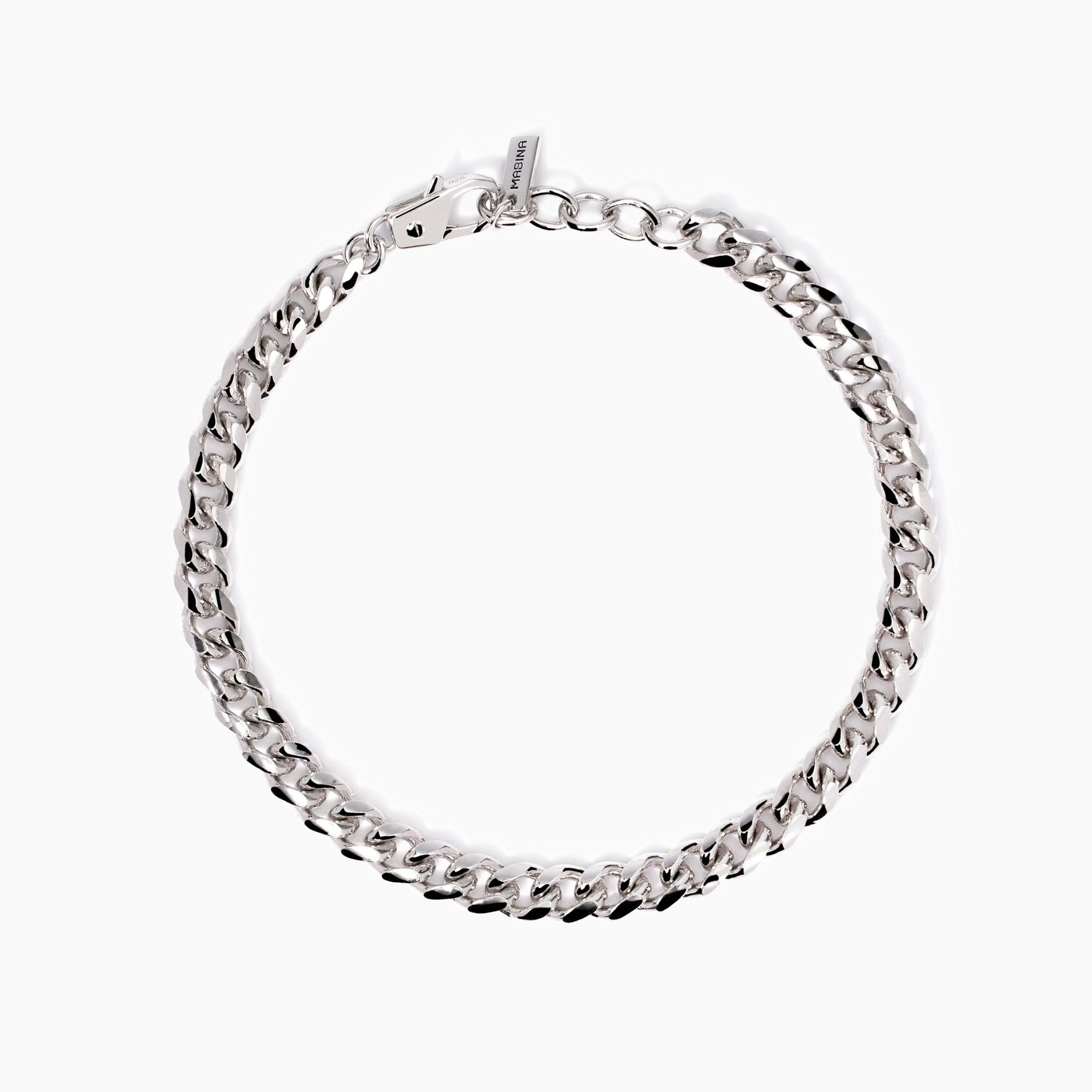 Bracciale uomo con catena diamantata
