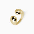 Anello chunky aperto in argento placcato oro