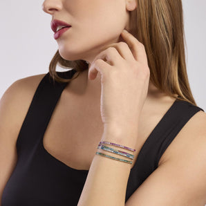 Bracciale tennis con zirconi multicolor