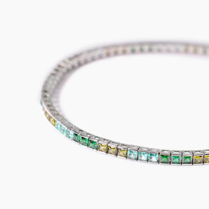Bracciale tennis con zirconi colorati