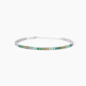 Bracciale tennis con zirconi colorati