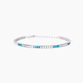 Bracciale tennis con zirconi azzurri e blu
