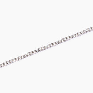 Bracciale tennis in argento con zirconi