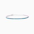 Bracciale Mabina  tennis con acquemarine sintetiche