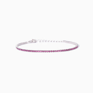 Bracciale tennis con tormalina sintetica