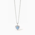 Girocollo  Mabina  in argento con acquamarina sintetica