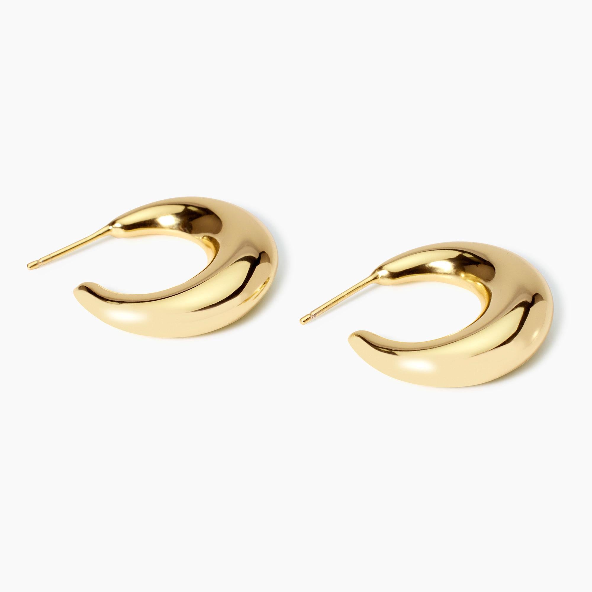 Orecchini placcati oro a forma di luna crescenteLuce