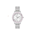 OROLOGIO DONNA IN ACCIAIO GHIERA CRISTALLI ROSA