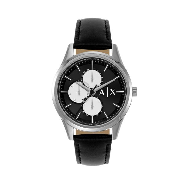 Orologio cronografo ARMANI da uomo acciaio e pelle