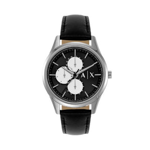 Orologio cronografo ARMANI da uomo acciaio e pelle