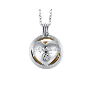 COLLANA CHIAMA ANGELI IN ACCIAIO IP GOLD CON CUORE