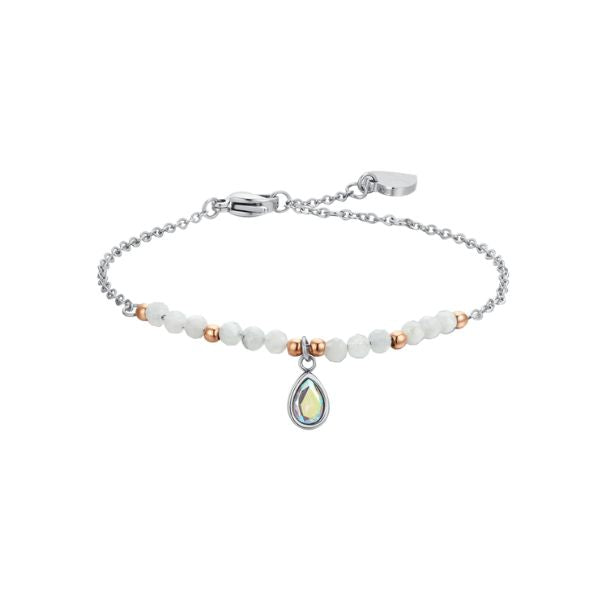 BRACCIALE DONNA IN ACCIAIO AGATA BIANCA