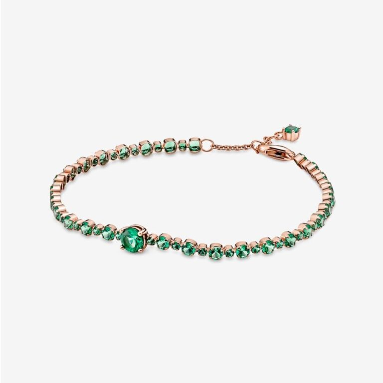 Bracciale Pandora Tennis con Pietre Verdi