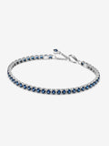 Bracciale Tennis con Pietre Blu Argento Sterling 925