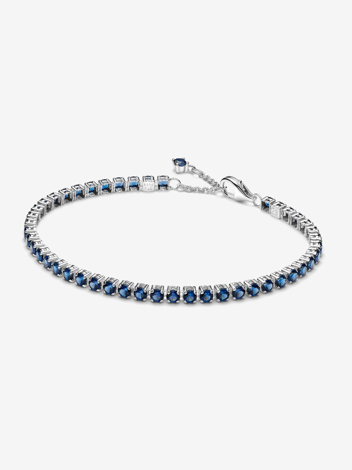 Bracciale Tennis con Pietre Blu Argento Sterling 925